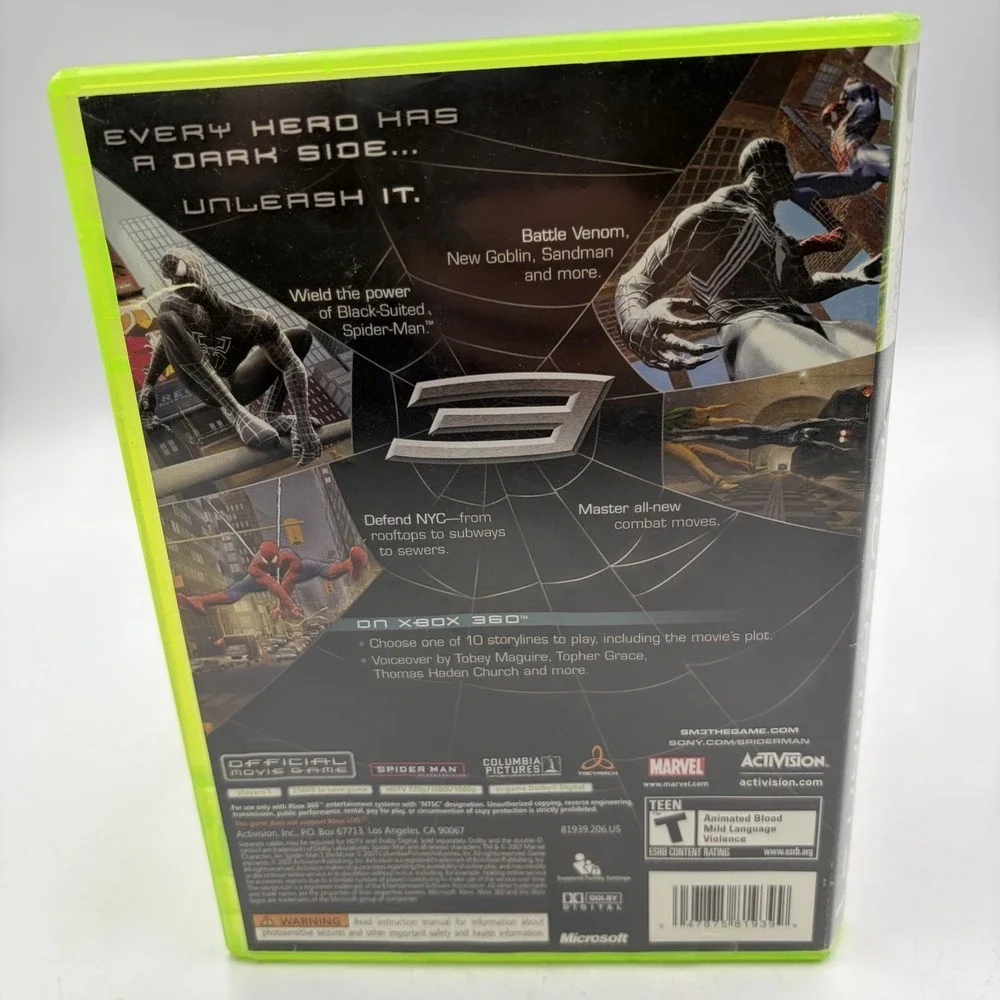 Spider-Man 3 Microsoft Xbox 360 Case Cover Art No Manual